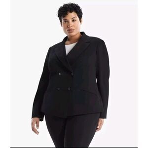 M.M.LaFleur The Roxane Blazer Light Twill Black‎ Size +1 Plus 1X Business Attire